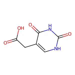 Uracil-5-ylacetic acid structure