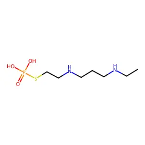 Phosphorothioic acid, S-(2-(3-ethylaminopropylamino)ethyl) ester structure