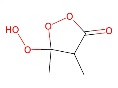 5-Hydroperoxy-4,5-dimethyldioxolan-3-one structure