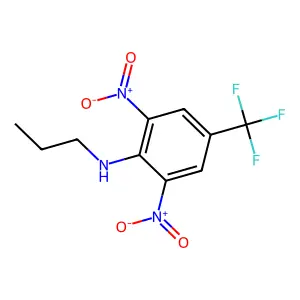 Benzenamine, 2,6-dinitro-N-propyl-4-(trifluoromethyl)- structure
