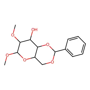 6,7-Dimethoxy-2-phenyl-4,4a,6,7,8,8a-hexahydropyrano[3,2-d][1,3]dioxin-8-ol structure