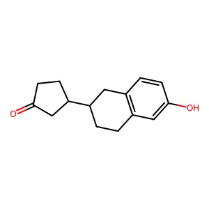 3-(1,2,3,4-Tetrahydro-6-hydroxy-2-naphthalenyl)cyclopentanone structure