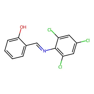 2-((2,4,6-Trichloro-phenylimino)-methyl)-phenol structure