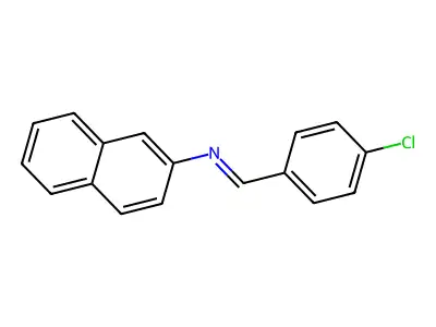 N-[(E)-(4-chlorophenyl)methylidene]naphthalen-2-amine structure