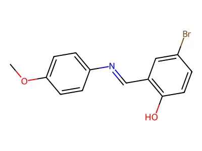 4-bromo-2-{(E)-[(4-methoxyphenyl)imino]methyl}phenol structure