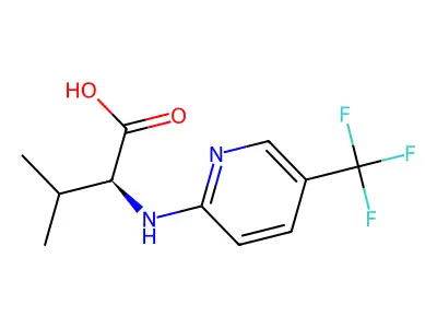 3-Methyl-2-(5-trifluoromethyl-pyridin-2-ylamino)-butyric acid structure