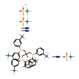 (Ir(MeCN)3(CF3PPP))(OTf)3 structure