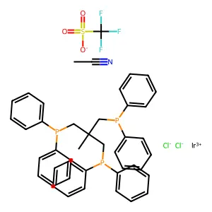 (IrCl2(MeCN)(PPP))(OTf) structure