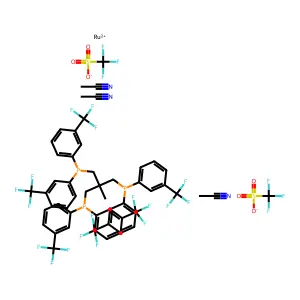 (Ru(MeCN)3(CF3PPP))(OTf)2 structure