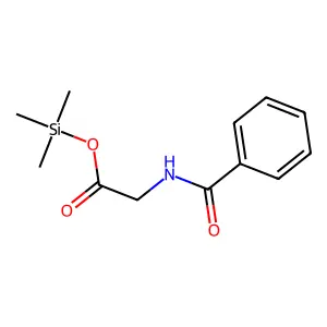 Hippuric acid, trimethylsilyl ester structure