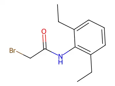 2-bromo-N-(2,6-diethylphenyl)acetamide structure