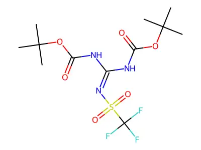 1,3-Di-Boc-2-(trifluoromethylsulfonyl)guanidine structure
