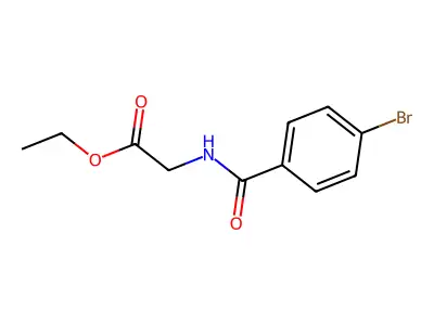 (4-Bromo-benzoylamino)-acetic acid ethyl ester structure