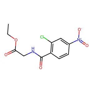 ethyl N-[(2-chloro-4-nitrophenyl)carbonyl]glycinate structure