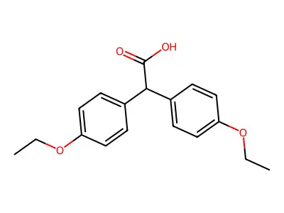 Acetic acid, bis(p-ethoxyphenyl)- structure