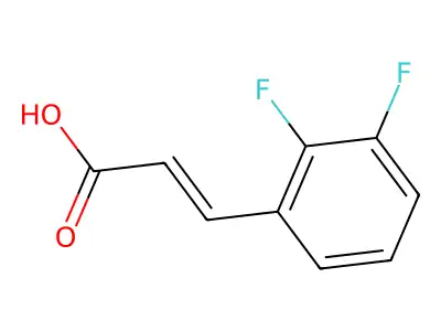 (2E)-3-(2,3-difluorophenyl)prop-2-enoic acid structure