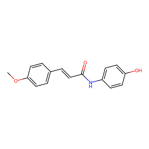 Cinnamanilide, 4'-hydroxy-4-methoxy- structure