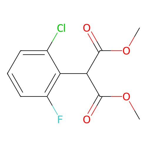 Dimethyl(2-chloro-6-fluorophenyl)malonate structure