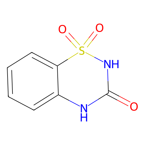 3,4-dihydro-2H-1,2,4-benzothiadiazine-1,1,3-trione structure