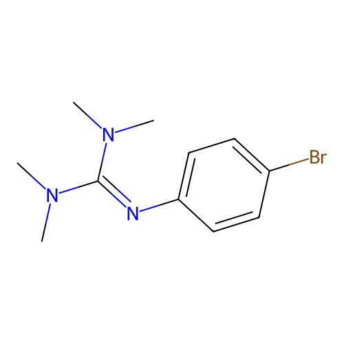 N''-(4-bromo-phenyl)-N,N,N',N'-tetramethyl-guanidine structure
