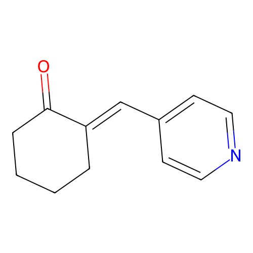 (2E)-2-(pyridin-4-ylmethylidene)cyclohexan-1-one structure