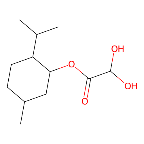 (5-Methyl-2-propan-2-ylcyclohexyl) 2,2-dihydroxyacetate structure