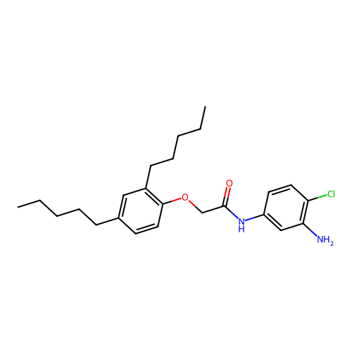 3'-Amino-4'-chloro-2-(2,4-DI-tert-pentylphenoxy)acetanilide structure
