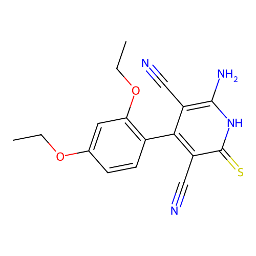 6-Amino-4-(2,4-diethoxyphenyl)-2-thioxo-1,2-dihydropyridine-3,5-dicarbonitrile structure
