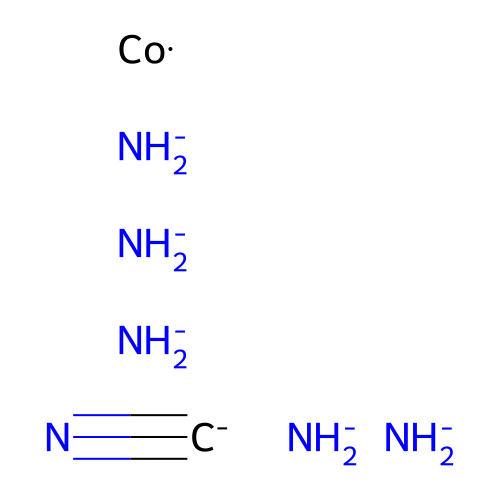 Cobalt ammine cyanide chloride structure
