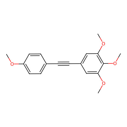 1,2,3-Trimethoxy-5-[2-(4-methoxyphenyl)ethynyl]benzene structure