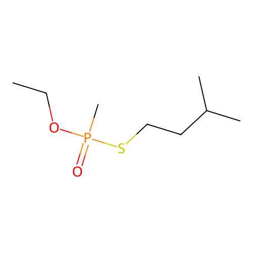 Phosphonothioic acid, methyl-, O-ethyl S-isopentyl ester structure