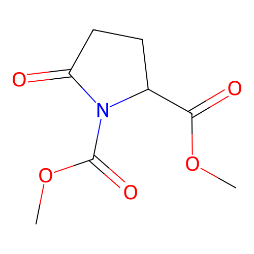 5-Oxo-pyrrolidin-1,2-dicarboxylic acid, dimethyl ester structure