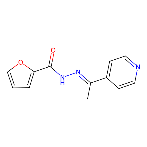 N'-[(1E)-1-(pyridin-4-yl)ethylidene]furan-2-carbohydrazide structure