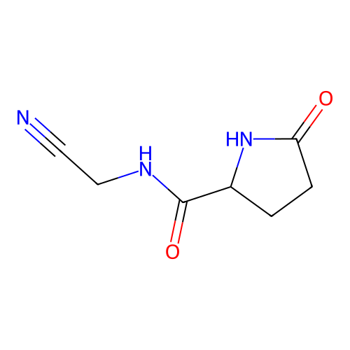 2-Pyrrolidinecarboxamide, N-(cyanomethyl)-5-oxo- structure