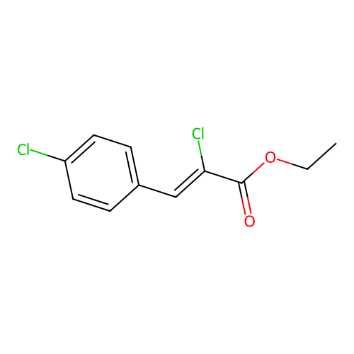 2-Chloro-3-(4-chloro-phenyl)-acrylic acid ethyl ester structure