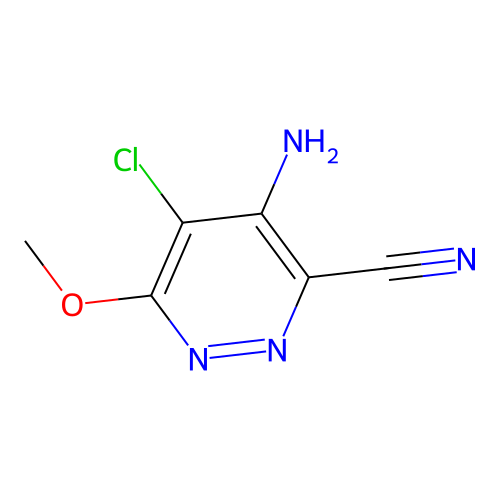 4-Amino-5-chloro-6-methoxypyridazine-3-carbonitrile structure