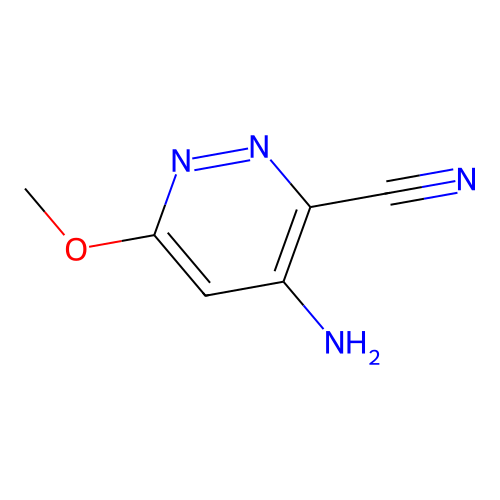 4-Amino-6-methoxypyridazine-3-carbonitrile structure