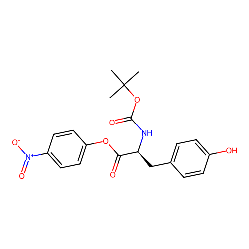 t-Butyloxycarbonyltyrosine 4-nitrophenyl ester structure