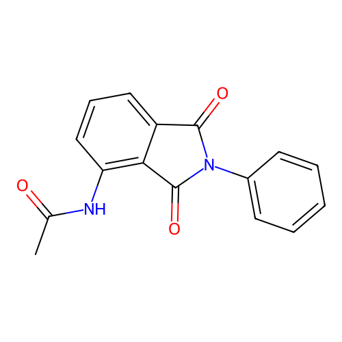 6-acetylamino-N-phenylphthalimid structure