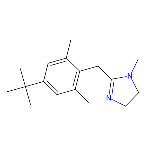 2-(4-tert-Butyl-2,6-dimethyl-benzyl)-1-methyl-4,5-dihydro-1H-imidazole structure