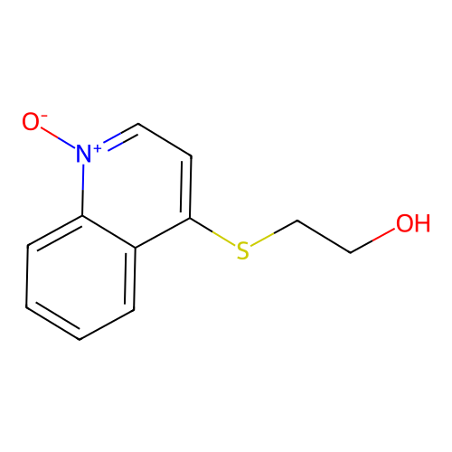 2-[(1-Oxido-4-quinolinyl)thio]ethanol structure