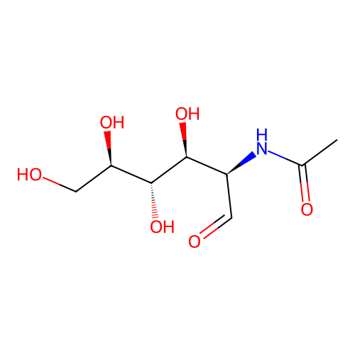N-[(2R,3S,4S,5R)-3,4,5,6-tetrahydroxy-1-oxohexan-2-yl]acetamide structure