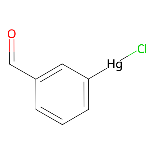Chloro(3-formylphenyl)mercury structure