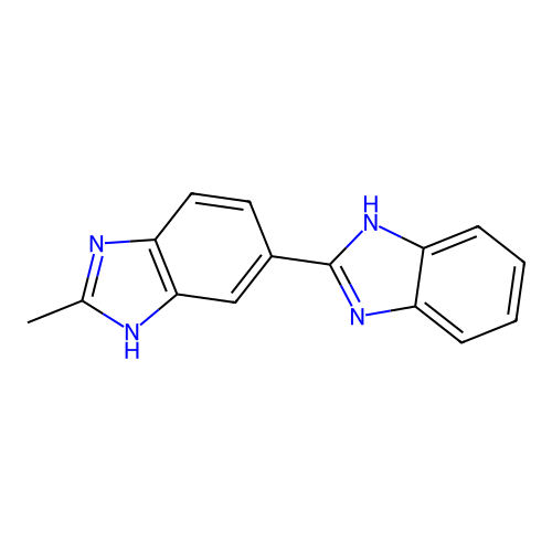6-(1H-benzimidazol-2-yl)-2-methyl-1H-benzimidazole structure