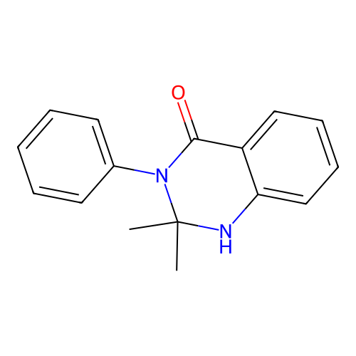 2,2-dimethyl-3-phenyl-1H-quinazolin-4-one structure