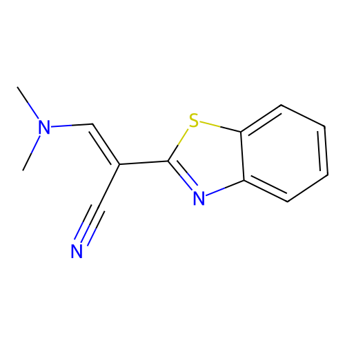 2-Benzothiazol-2-yl-3-dimethylaminoacrylonitrile structure