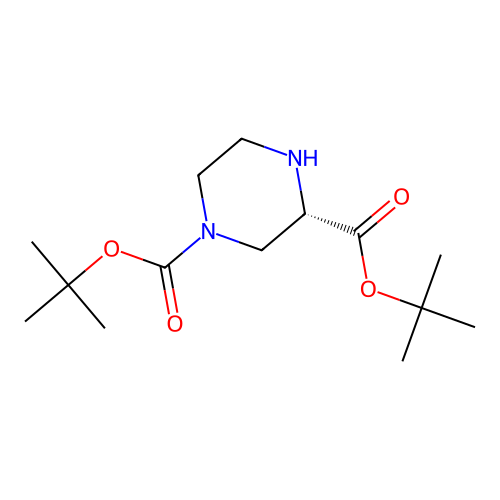 Di-tert-butyl (S)-piperazine-1,3-dicarboxylate structure