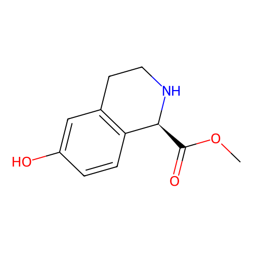 methyl (1R)-6-hydroxy-1,2,3,4-tetrahydroisoquinoline-1-carboxylate structure