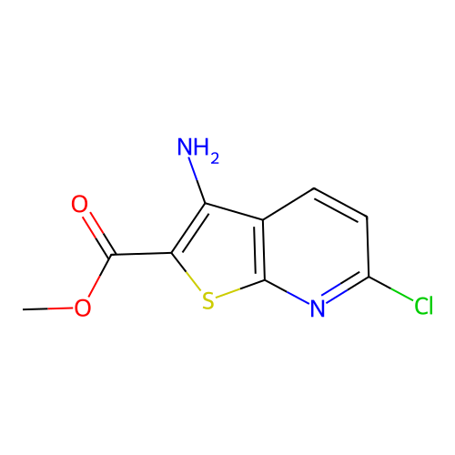 Methyl 3-amino-6-chlorothieno[2,3-b]pyridine-2-carboxylate structure