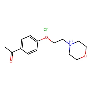 Acetophenone, 4'-(2-morpholinoethoxy)-, hydrochloride structure